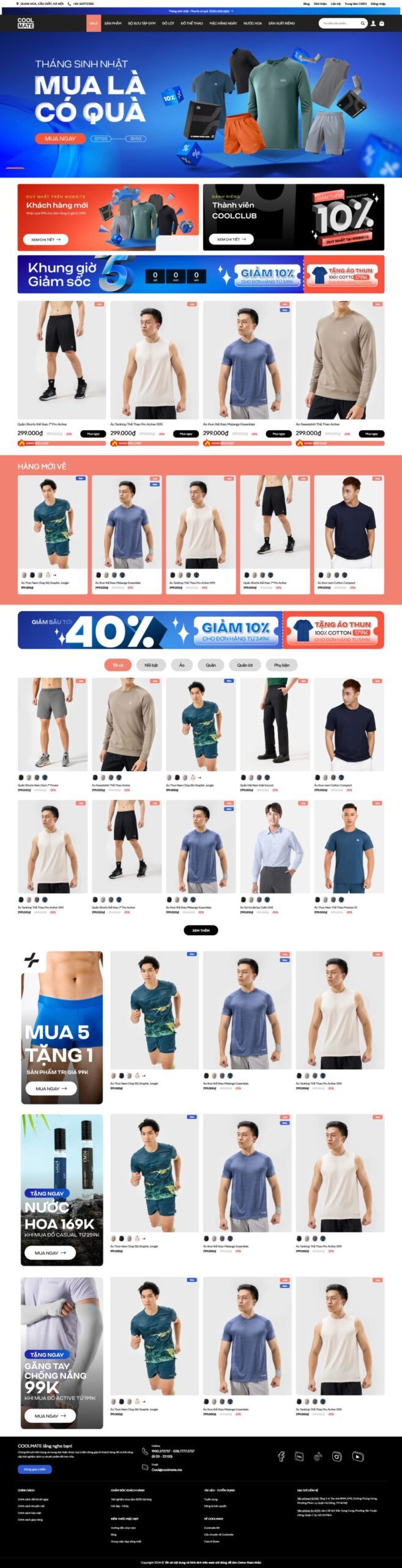 Mẫu Website Thời Trang Cao Cấp - Shop Online - Cài Đặt Sẵn