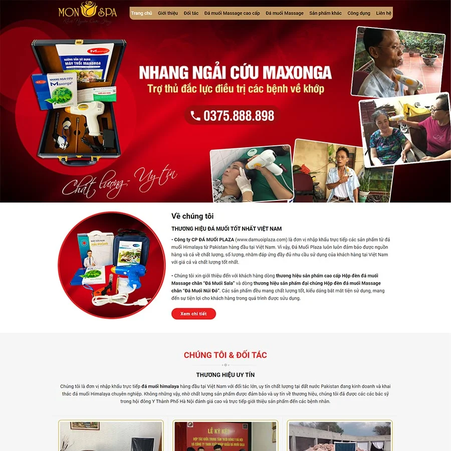 Mẫu Website Bán Đá Muối - Đồ Trang Trí - Shop Online - Cài Đặt Sẵn