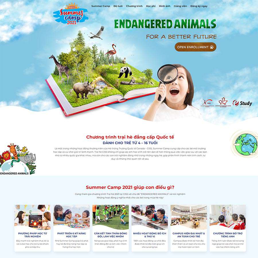 Mẫu Website Giáo Dục Anh Ngữ 08 - Trung Tâm Tiếng Anh - Cài Đặt Sẵn