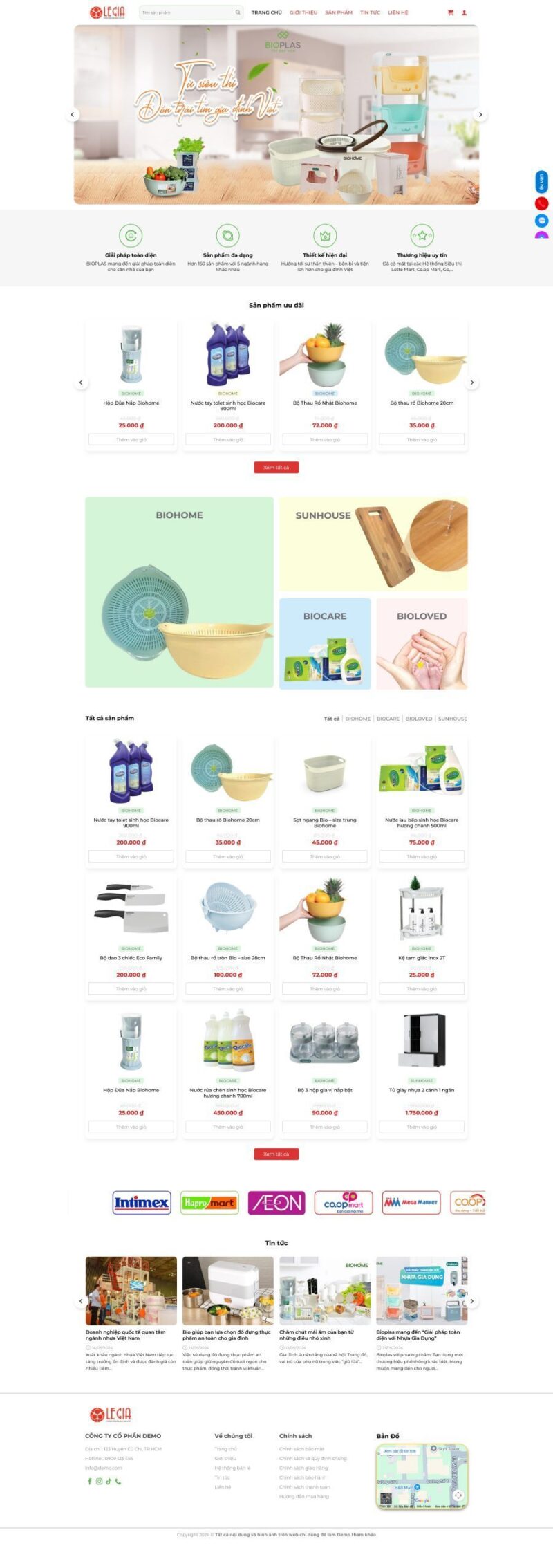 Mẫu Website Bán Đồ Gia Dụng 5 - Shop Online - Cài Đặt Sẵn