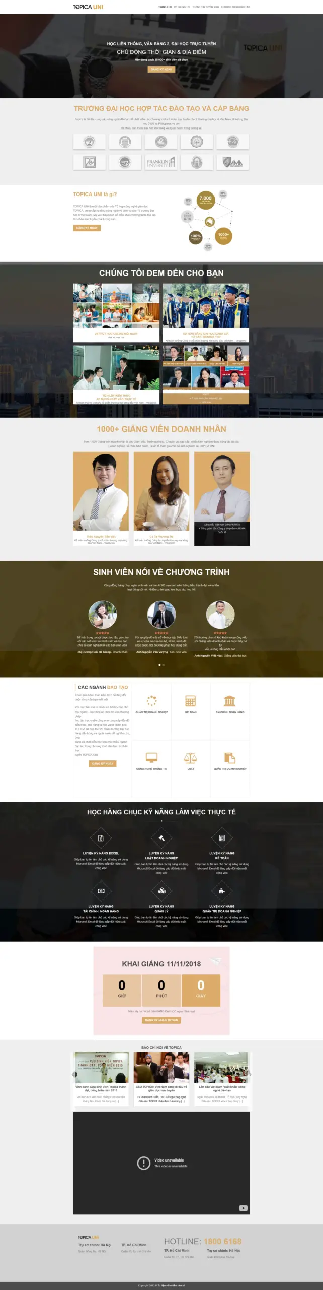 Mẫu Website Trường Học Đào Tạo 4 - Giáo Dục - Cài Đặt Sẵn