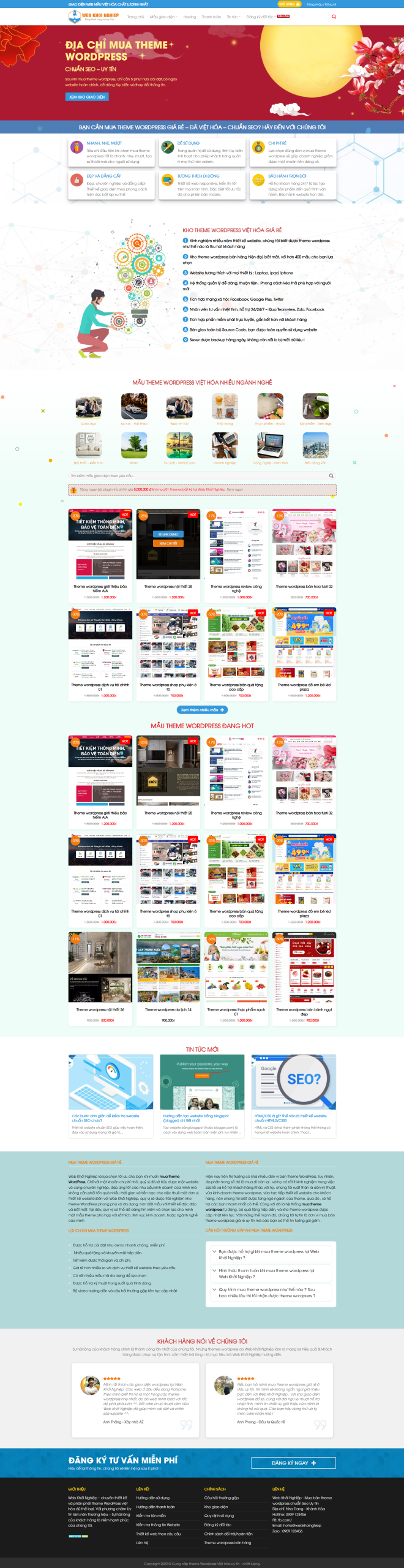 Mẫu Website Theme Plugin 03 - Sản Phẩm Số Mmo - Cài Đặt Sẵn