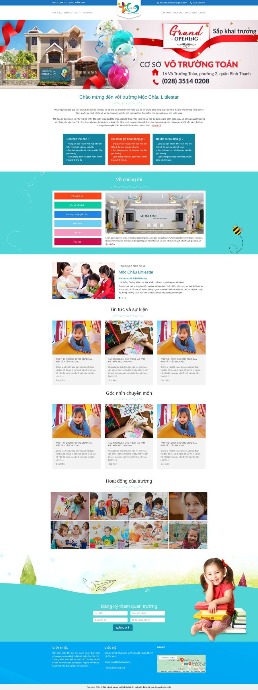 Mẫu Website Trường Mầm Non 2 - Giáo Dục - Cài Đặt Sẵn