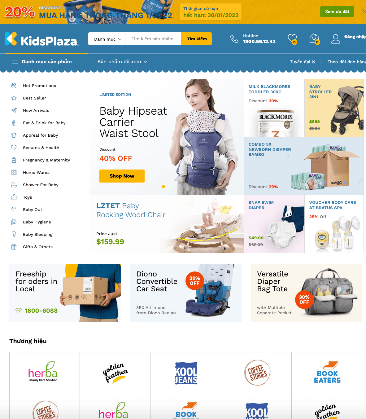Mẫu Website Bán Đồ Mẹ Và Bé Elementor - Shop Online - Cài Đặt Sẵn