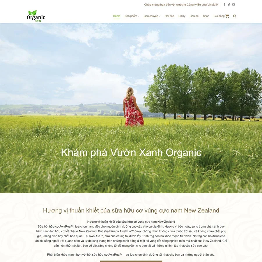 Mẫu Website Bán Sữa Cho Bé 03 - Đồ Mẹ Và Bé - Shop Online - Cài Đặt Sẵn