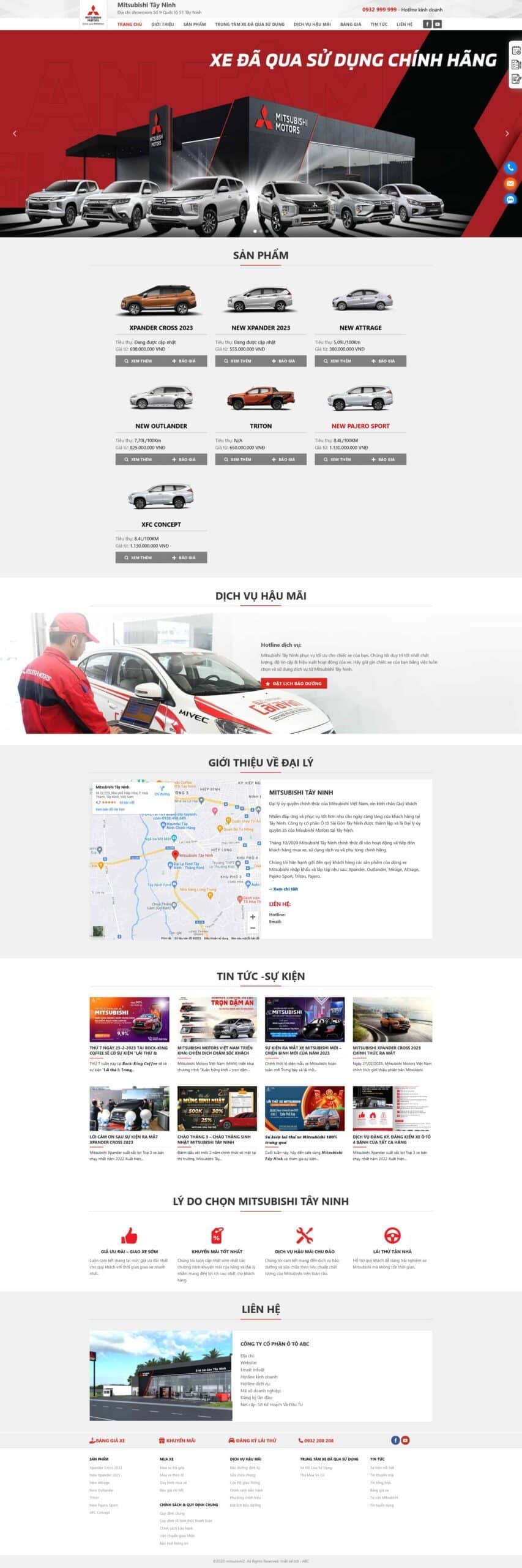 Mẫu Website Bán Ô Tô 2 - Showroom Xe - Cài Đặt Sẵn