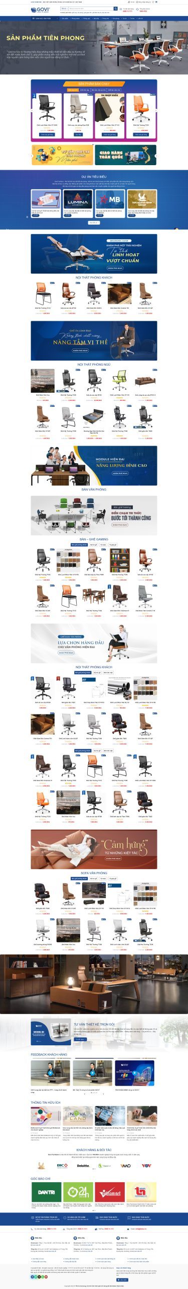 Mẫu Website Bán Nội Thất Xây Dựng 52 - Shop Online - Cài Đặt Sẵn