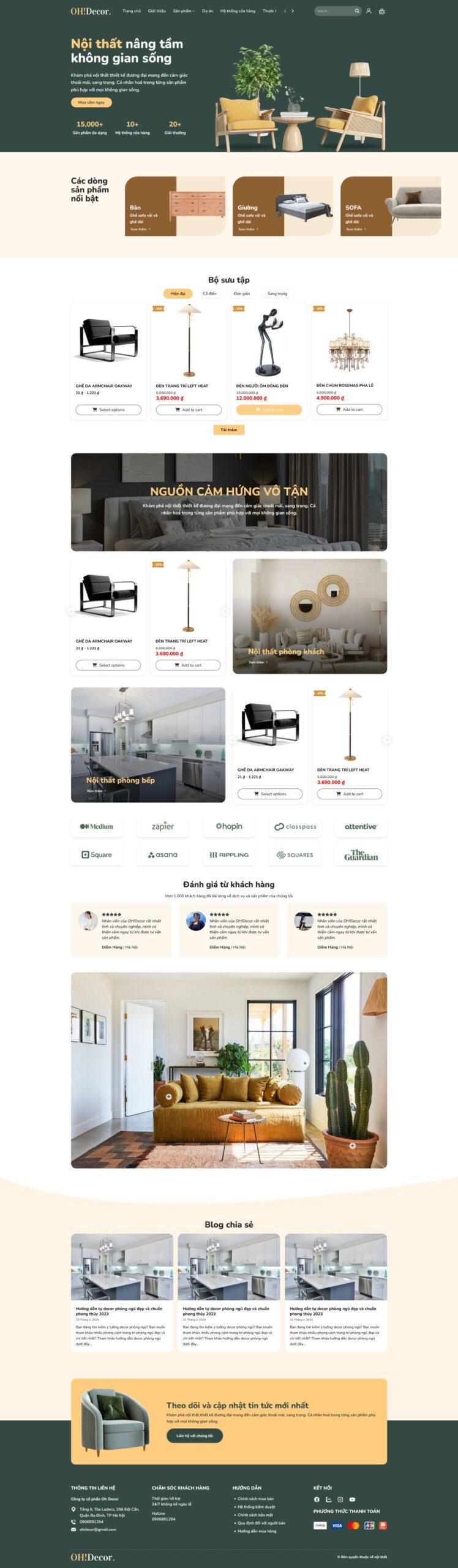 Mẫu Website Công Ty Nội Thất 60 - Thiết Kế Thi Công - Cài Đặt Sẵn