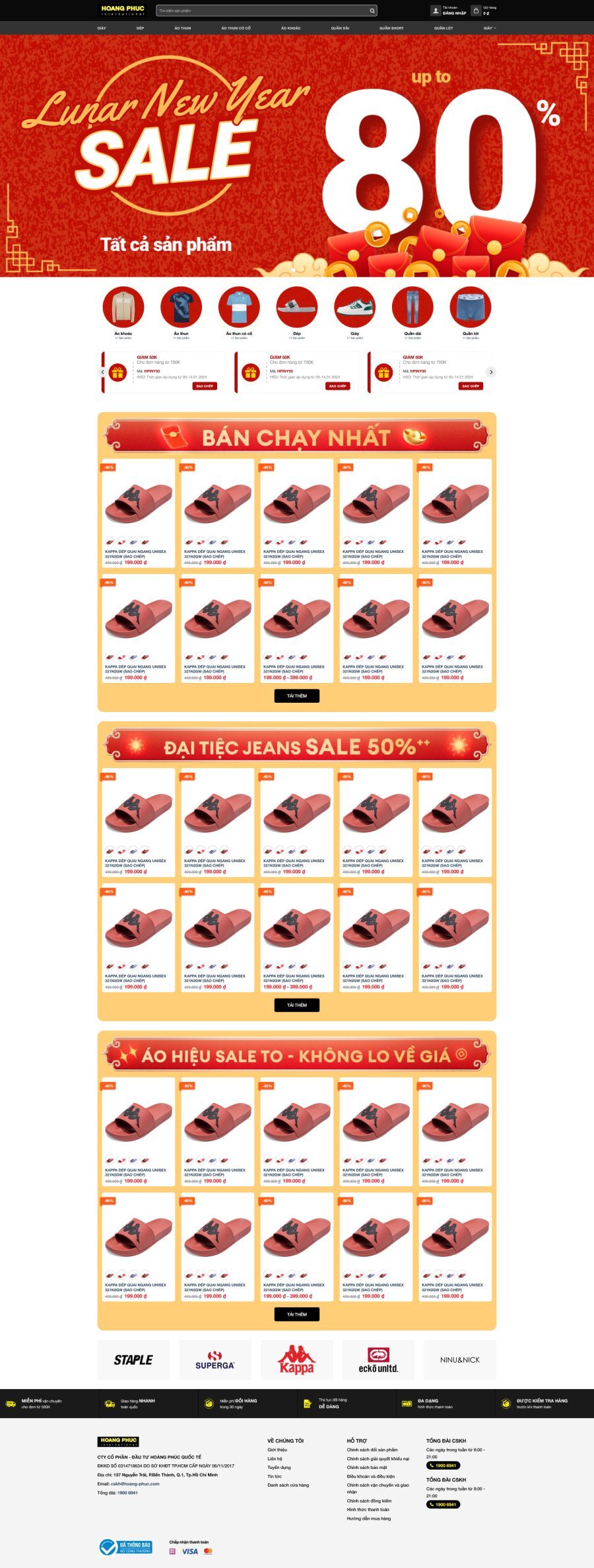 Mẫu Website Thời Trang Giày Dép 22 - Shop Online - Cài Đặt Sẵn