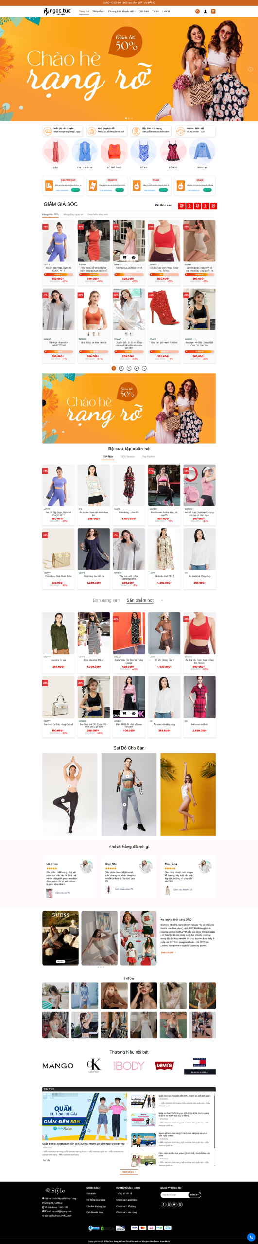 Mẫu Website Thời Trang 48 - Shop Online - Cài Đặt Sẵn